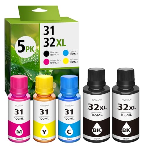 DEEIYUER 31/32XL Ink Bottle Set