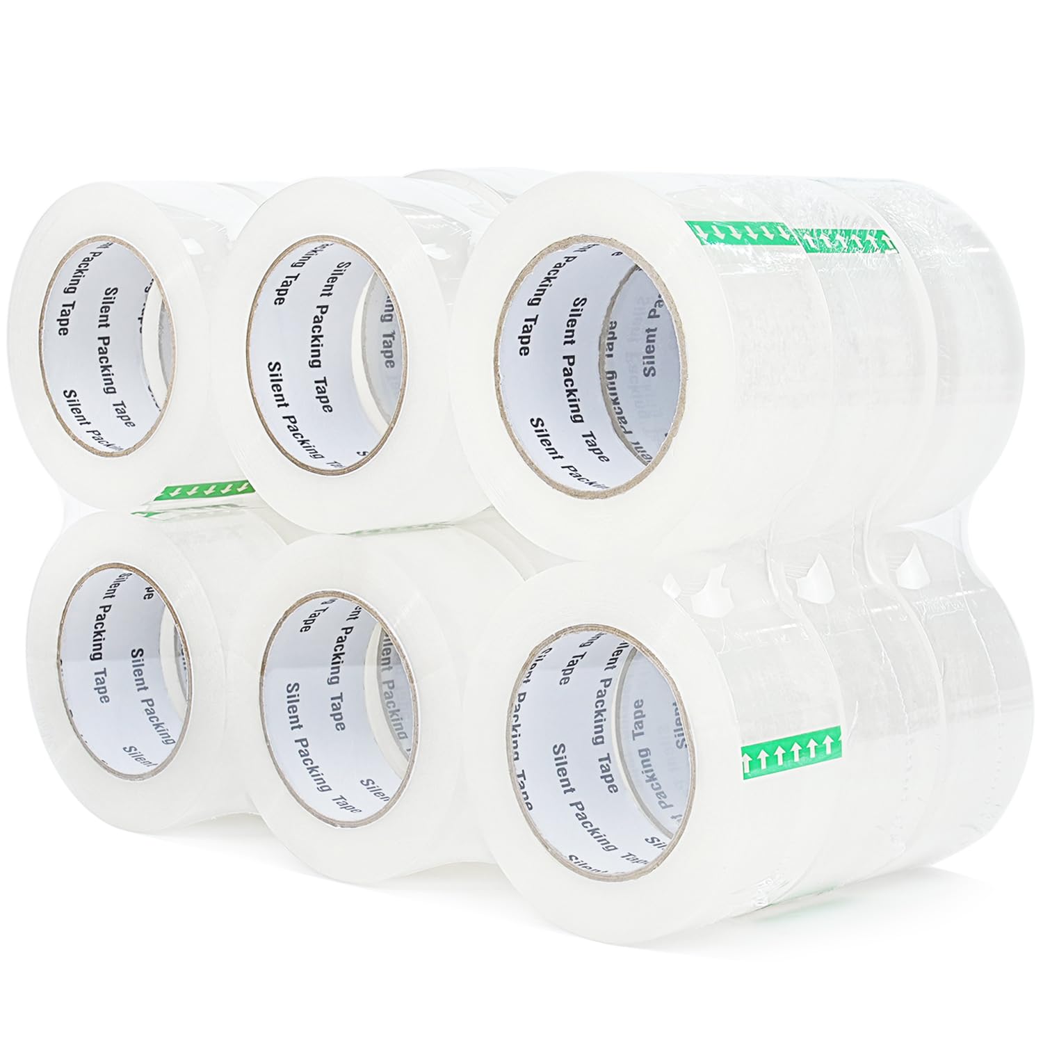 COSIMIXO No Noise Silent Packing Tape (18-Pack)