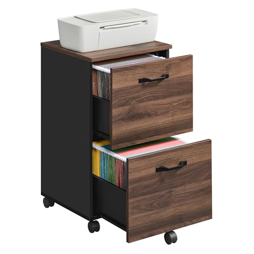 VASAGLE 2-Drawer File Cabinet (Natural Walnut)