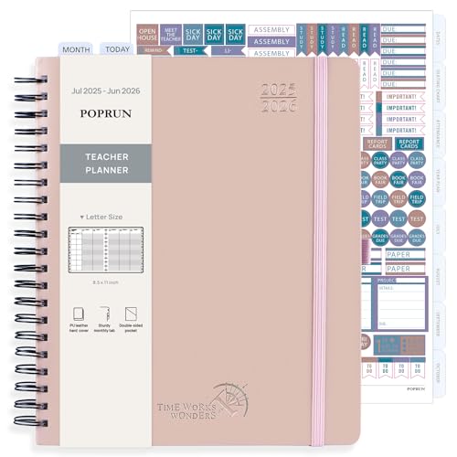 POPRUN Teacher Planner (Rose Gold)