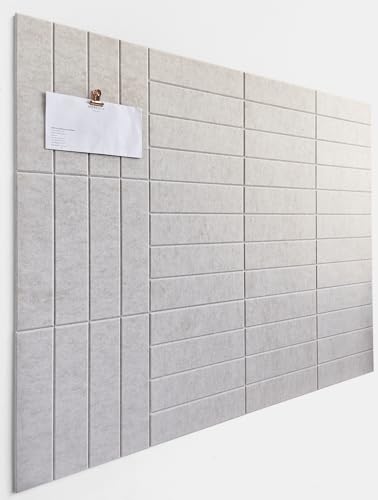 DECORITA Felt Bulletin Board Tiles (Ivory)