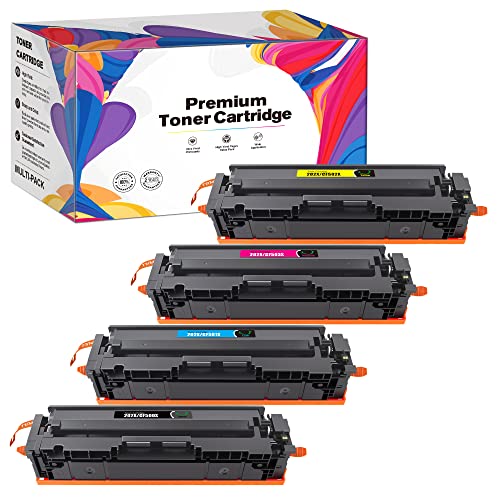 Valuetoner 202X Compatible for HP 202X Toner Cartridges 202A CF500X CF500A use with Laserjet Pro MFP M281fdw M254dw M281cdw M281fdn M281dw M280nw M254 M281 Series (Black Cyan Yellow Magenta, 4-Pack)
