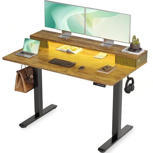 Claiks Electric Standing Desk with Shelf