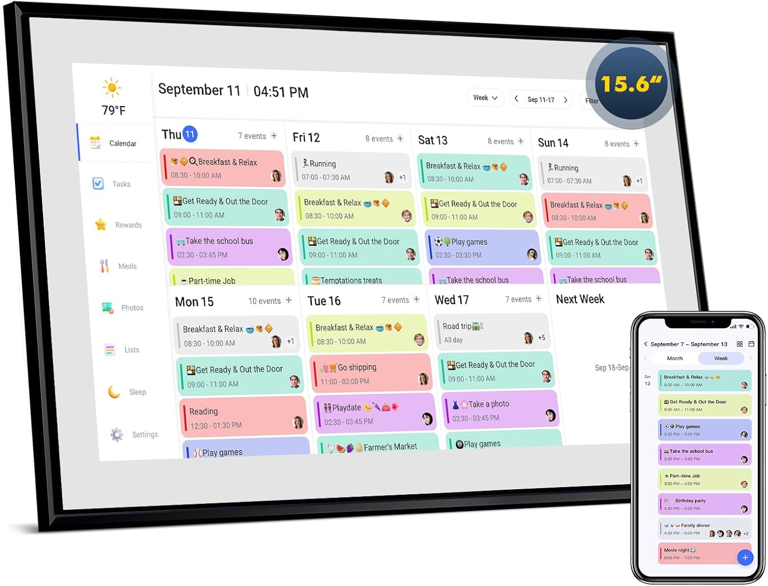 Herncptar 15.6" Electronic Calendar