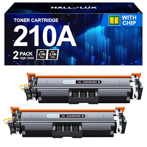 HALLOLUX for 210A Toner Cartridge Black 2 Pack (with Chip) Replacement for HP 210A Compatible with HP Color Laser MFP 4301fdw 4301fdn Pro 4201dw 4201dn Series Printer Toner (2-Black)