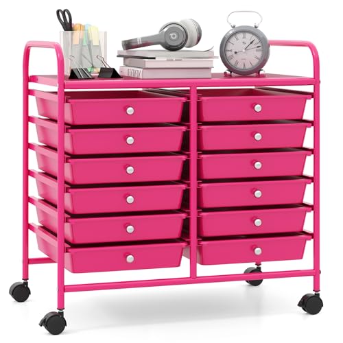 Giantex 12-Drawer (Hot Pink)