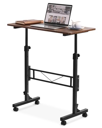Amztabler 32" Mobile Standing Desk (Rustic)