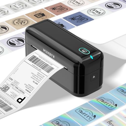MUNBYN Bluetooth Thermal Label Printer RealWriter RW402B, 4x6 Shipping Label Printer for Small Business, Compatible with Android, iPhone and Windows, Mac, Chromebook, Ebay, USPS, FedEx, Shopify