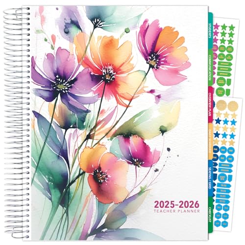 Deluxe Teacher Planner (Rainbow Floral)