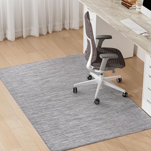 Office Chair Mat for Hardwood & Tile Floor, 48"x60" Desk Computer Chair Mat, Anti Slip, Non-Curve, Floor Protector Under Desk Low-Pile Office Rug for Rolling Chair