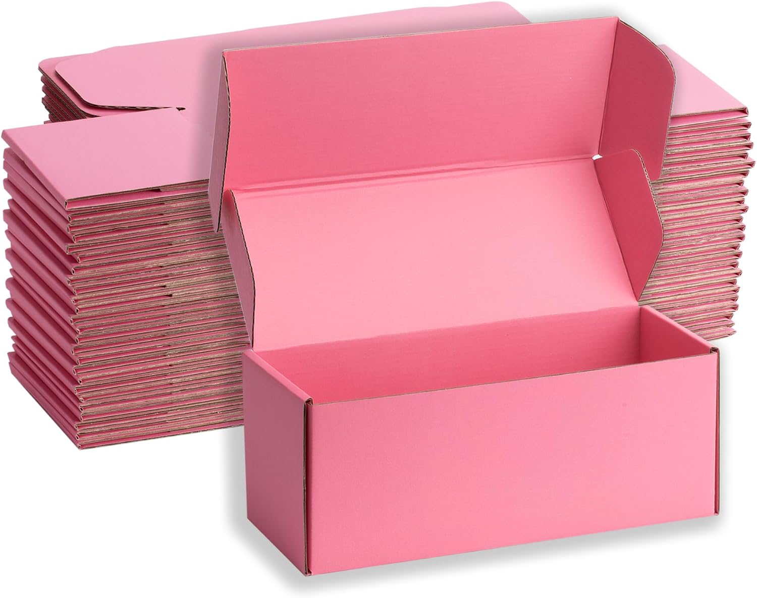 Small Shipping Boxes 10x4x4 Inches  Pink Corrugated Cardboard Boxes (20-Pack) for Mailing, Packing, Small Business & Gift Packaging - Recyclable & Sturdy