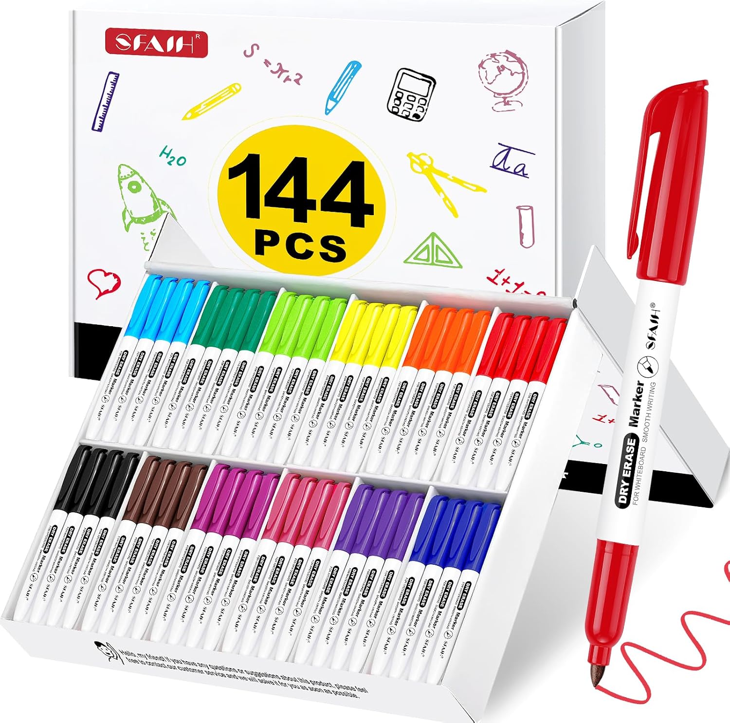 SFAIH Dry Erase Markers 144 Pack