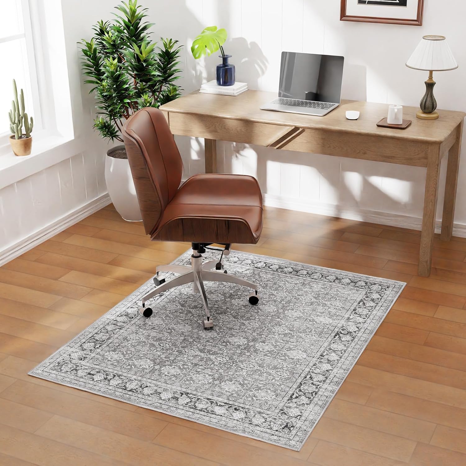 Modern Grey 40" x 50" Hard floor Chair Mat