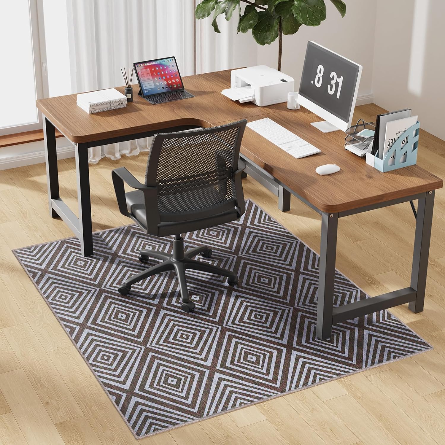 KEYDOL 50" x 60" Checkered Chair Mat