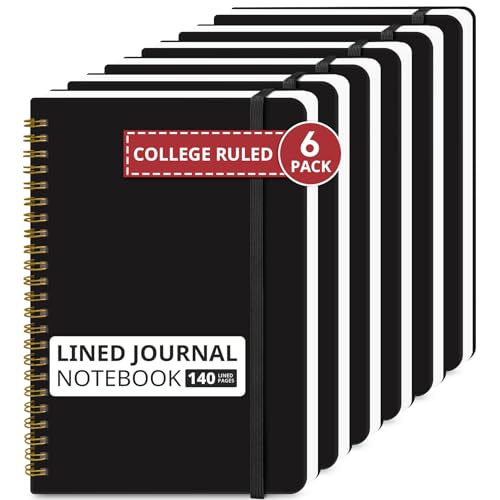 Taja Lined Spiral Journal (6 Pack)