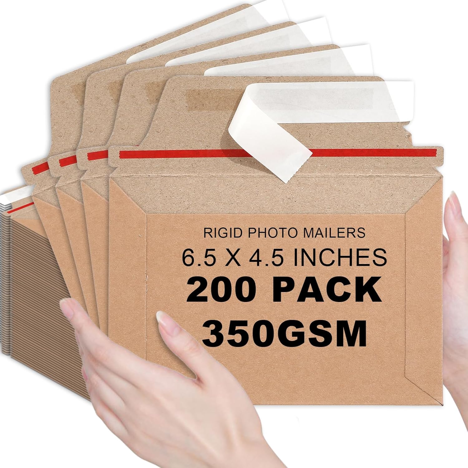 party greeting Kraft 6.5 x 4.5 Rigid Mailers