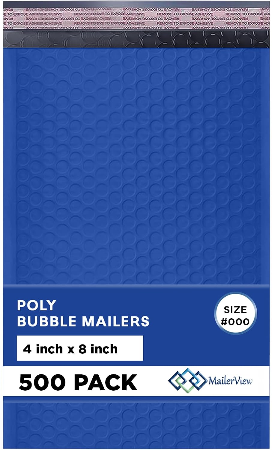 MAILERVIEW Royal Blue Small Bubble Mailers 4x8