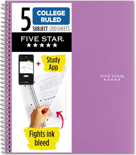 Five Star 5-Subject (Purple)