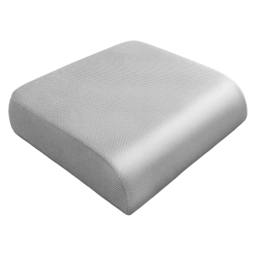 YOUFI Extra Thick Large Seat Cushion -19 X 17.5 X 4 Inch Gel Memory Foam Cushion with Carry Handle Non Slip Bottom - Pain Relief Coccyx Cushion for Wheelchair Office Chair (Gray)
