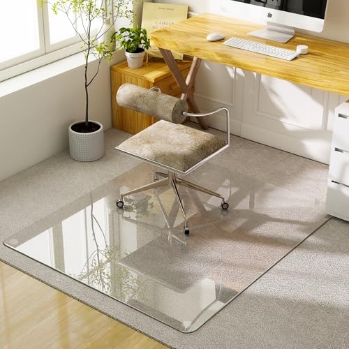GLSLAND 47"x40" Tempered Glass Chair Mat