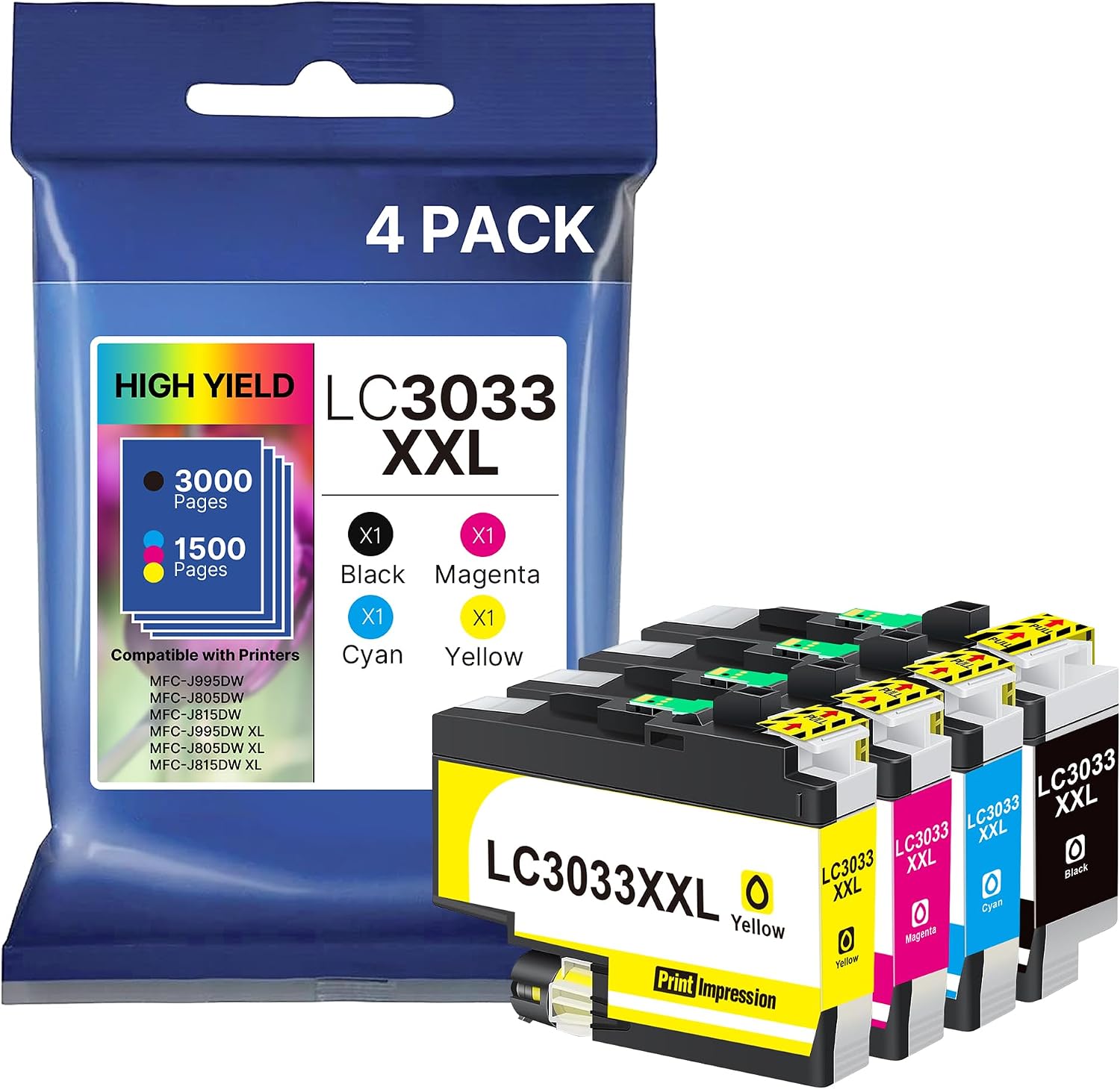 LC3033XXL Ink 4-Pack