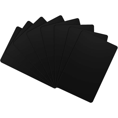500 Pack - Premium Blank PVC Cards for ID Badge Printers - Premium Quality Black CR80 30 Mil (CR8030) by KLMNDUO - Compatible with Most Photo ID Badge Printers(Black)