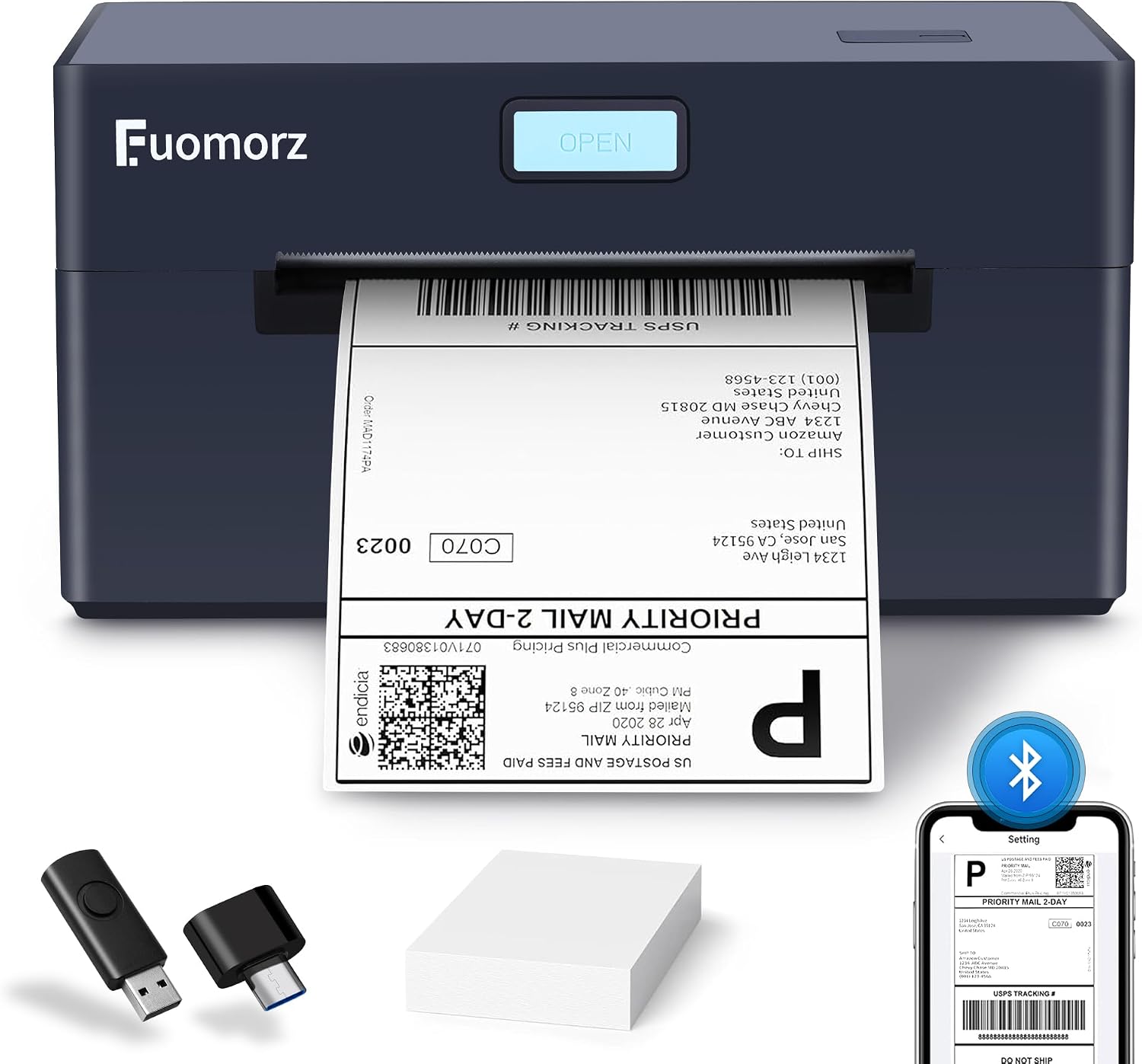 Fuomorz Bluetooth Shipping Label Printer