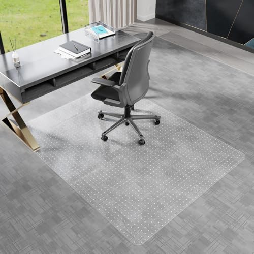 Office Chair Mat for Carpet, 60" x 46" Low Pile Carpet Protector Mat for Office Chair, Under Desk Office Mats for Rolling Chairs, Easy Glide, Rectangle