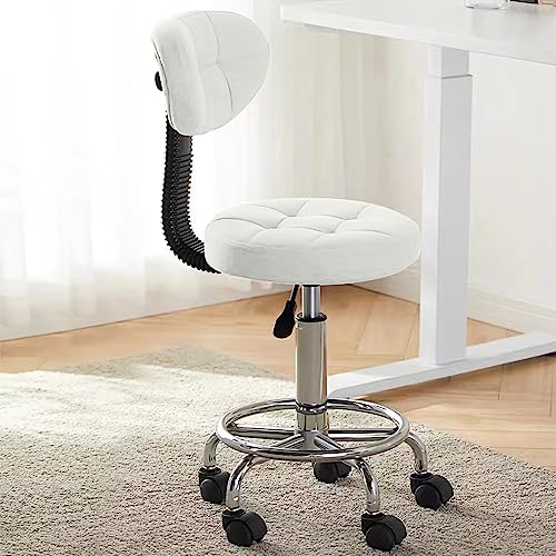 Office Drafting Chair with Back Support and Footrest Multi-Purpose Office Desk Chair, Home Chair Thick Seat Cushion for Home Bar Kitchen Shop