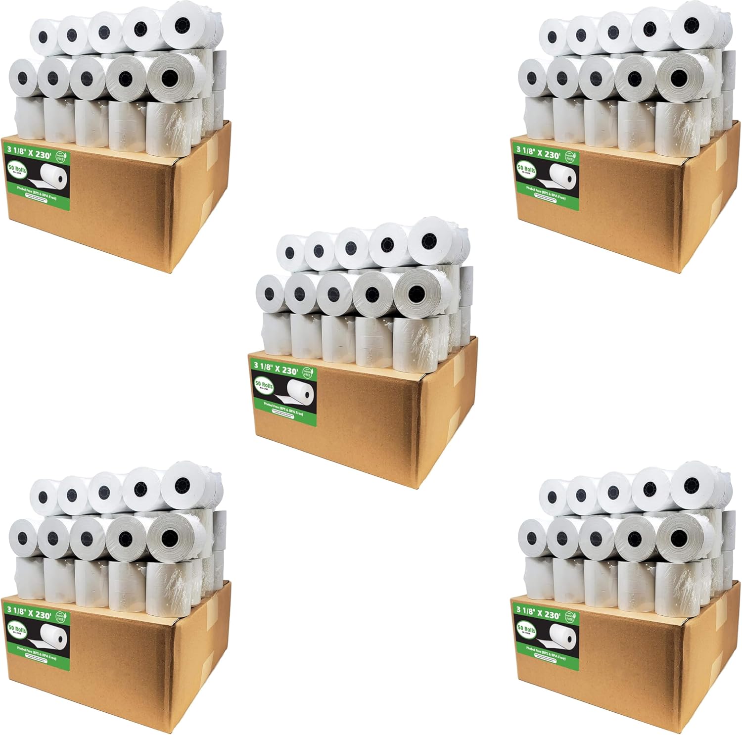 Phenol Free Thermal Paper (500 Rolls) 3 1/8 x 230 Receipt Rolls fits all Clover POS Cash Register Printers, Star Micronics SCP700 TSP100 TSP300 TSP400 (BPA & BPS Free) from BuyRegisterRolls